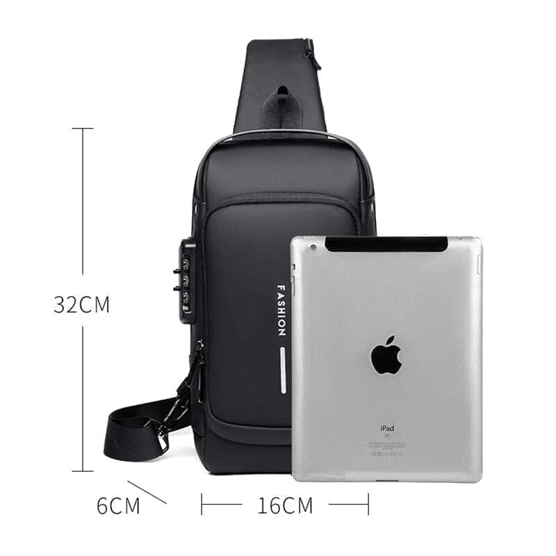 BD1 Newest Men's Anti-theft Chest Bag Shoulder Strap USB Rechargeable Crossbody School Short Distance Gym Men's Sports