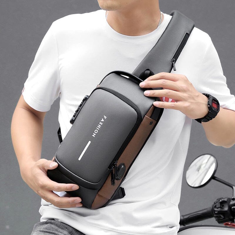 BD1 Newest Men's Anti-theft Chest Bag Shoulder Strap USB Rechargeable Crossbody School Short Distance Gym Men's Sports