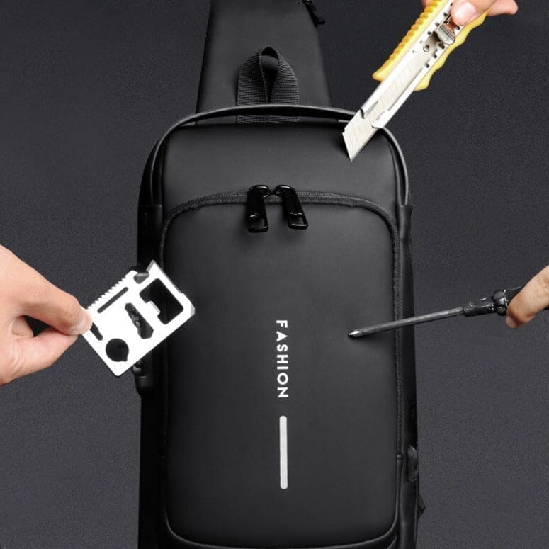 BD1 Newest Men's Anti-theft Chest Bag Shoulder Strap USB Rechargeable Crossbody School Short Distance Gym Men's Sports