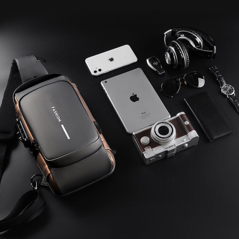 BD1 Newest Men's Anti-theft Chest Bag Shoulder Strap USB Rechargeable Crossbody School Short Distance Gym Men's Sports